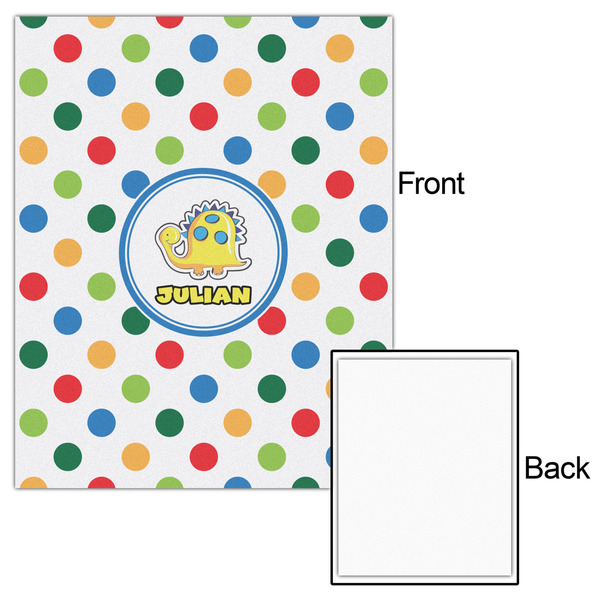 Dots & Dinosaur 16x20 - Matte Poster - Front & Back