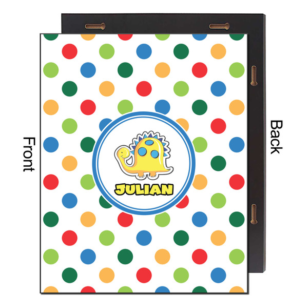 Dots & Dinosaur 16x20 Wood Print - Front & Back View