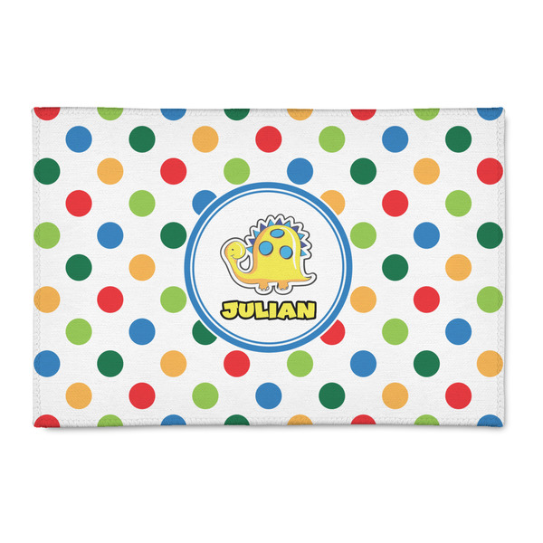 Custom Dots & Dinosaur 2' x 3' Indoor Area Rug (Personalized)