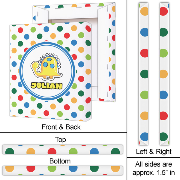 Dots & Dinosaur 20x24 - Canvas Print - Approval