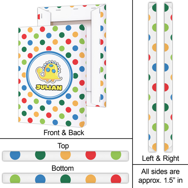 Dots & Dinosaur 20x30 - Canvas Print - Approval