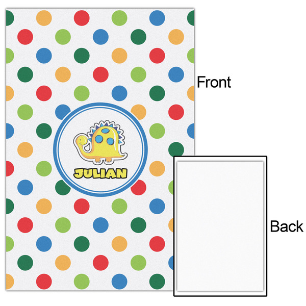 Dots & Dinosaur 20x30 - Matte Poster - Front & Back