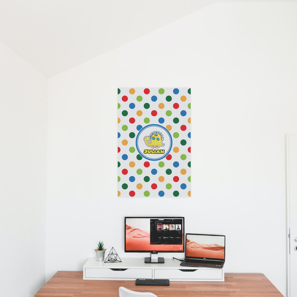 Dots & Dinosaur 20x30 - Matte Poster - On the Wall