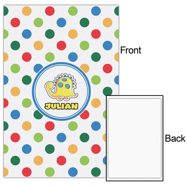 Dots & Dinosaur 24x36 - Matte Poster - Front & Back