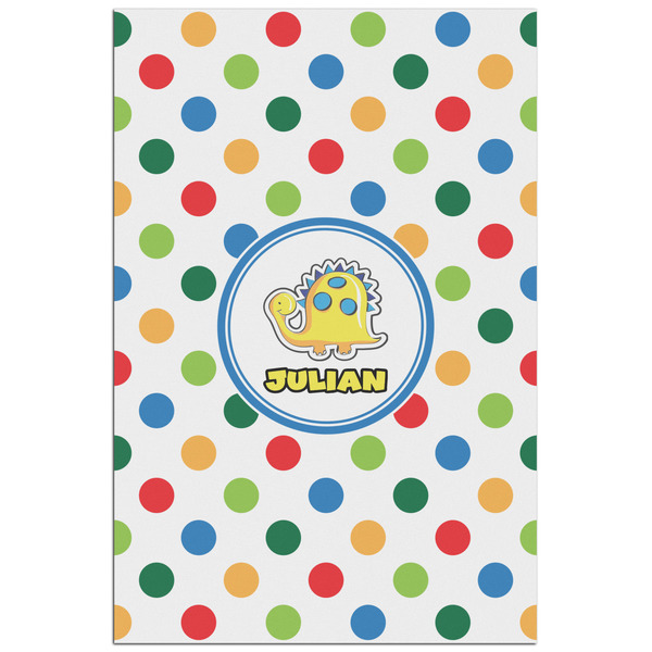 Custom Dots & Dinosaur Poster - Matte - 24x36 (Personalized)