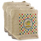 Dots & Dinosaur Reusable Cotton Grocery Bags - Set of 3 (Personalized)