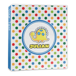 Dots & Dinosaur 3-Ring Binder - 1 inch (Personalized)