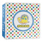 Dots & Dinosaur 3-Ring Binder - 2 inch (Personalized)