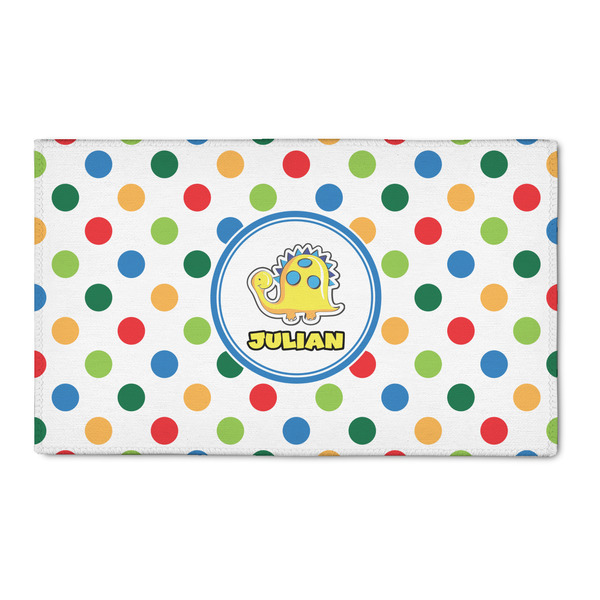 Custom Dots & Dinosaur 3' x 5' Indoor Area Rug (Personalized)