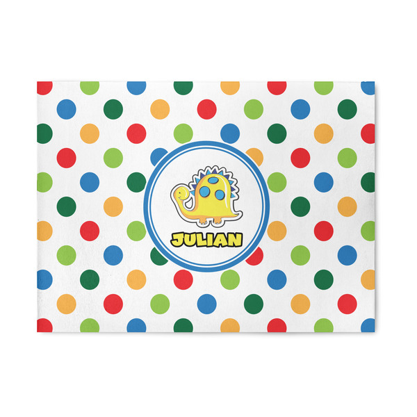 Custom Dots & Dinosaur 5' x 7' Patio Rug (Personalized)