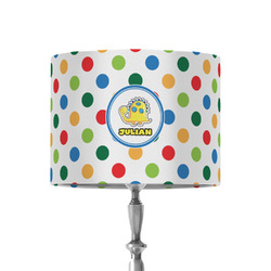 Dots & Dinosaur 8" Drum Lamp Shade - Fabric (Personalized)