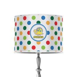 Dots & Dinosaur 8" Drum Lamp Shade - Poly-film (Personalized)