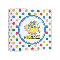 Dots & Dinosaur Canvas Print - 8x8 (Personalized)
