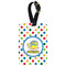 Dots & Dinosaur Metal Luggage Tag w/ Name or Text