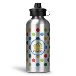 Dots & Dinosaur Water Bottle - Aluminum - 20 oz (Personalized)