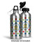 Dots & Dinosaur Aluminum Water Bottle - Alternate lid options
