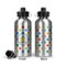 Dots & Dinosaur Aluminum Water Bottle - Front and Back