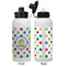 Dots & Dinosaur Aluminum Water Bottle - White APPROVAL