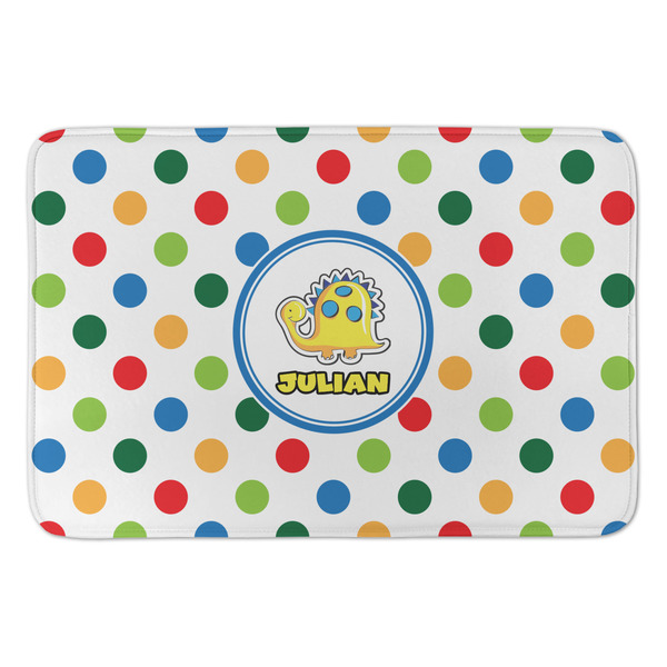 Custom Dots & Dinosaur Anti-Fatigue Kitchen Mat (Personalized)
