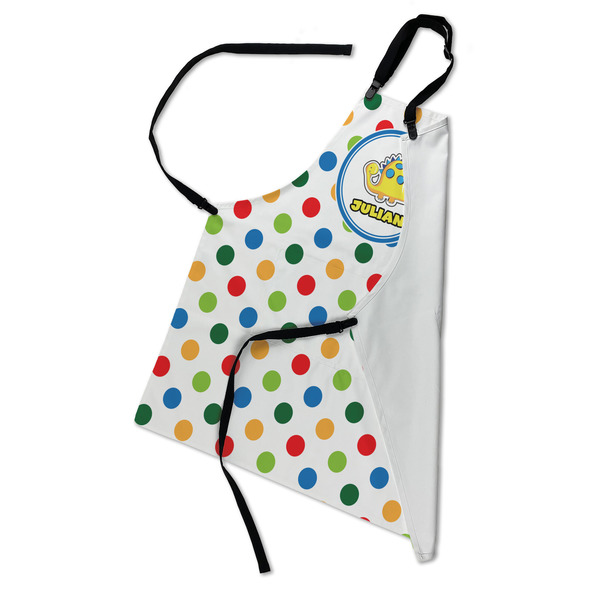 Dots & Dinosaur Apron - Folded