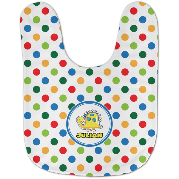 Dots & Dinosaur Baby Bib - AFT flat