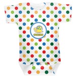 Dots & Dinosaur Baby Bodysuit 3-6 (Personalized)