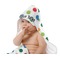 Dots & Dinosaur Baby Hooded Towel on Child