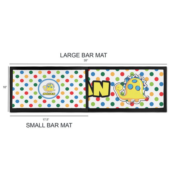 Dots & Dinosaur Bar Mats - Sizing Chart