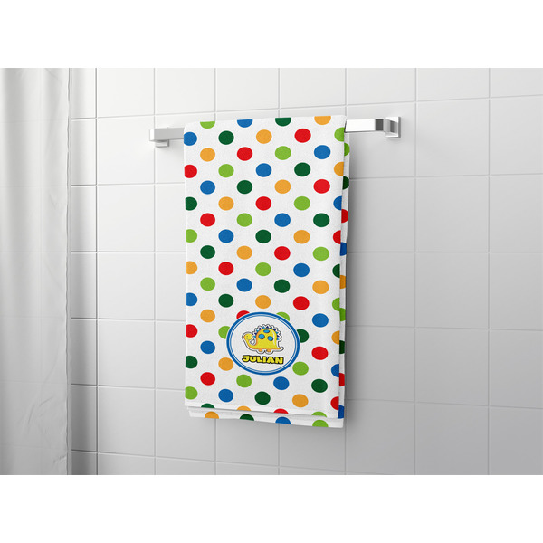 Dots & Dinosaur Bath Towel - LIFESTYLE