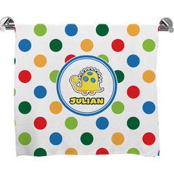 Dots & Dinosaur Bath Towel (Personalized)