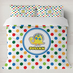 Dots & Dinosaur Duvet Cover Set - King (Personalized)
