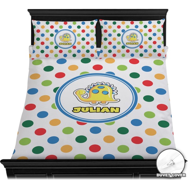 Dots & Dinosaur Bedding Set (Queen) - Duvet