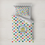 Dots & Dinosaur Duvet Cover Set - Twin XL (Personalized)