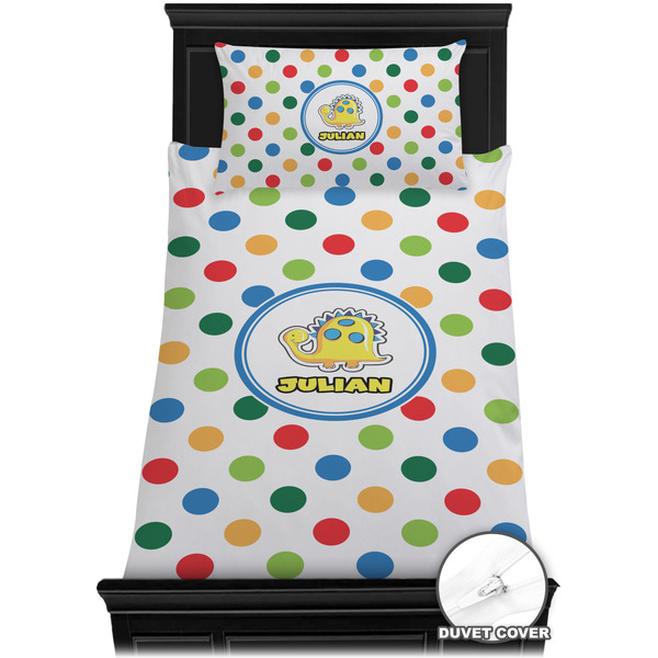 Dots & Dinosaur Bedding Set (TwinXL) - Duvet