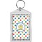 Dots & Dinosaur Bling Keychain (Personalized)