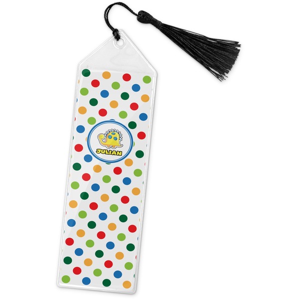 Custom Dots & Dinosaur Book Mark w/Tassel (Personalized)