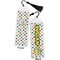 Dots & Dinosaur Bookmark with tassel - Front and Back