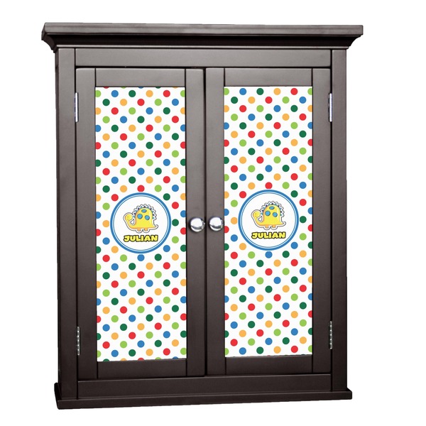 Custom Dots & Dinosaur Cabinet Decal - Small (Personalized)