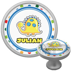 Dots & Dinosaur Cabinet Knob (Personalized)