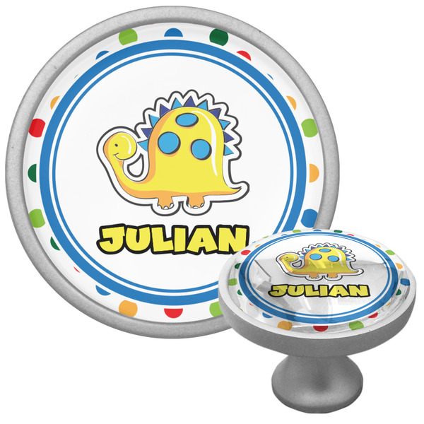 Custom Dots & Dinosaur Cabinet Knob (Personalized)