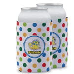 Dots & Dinosaur Can Cooler (12 oz) w/ Name or Text