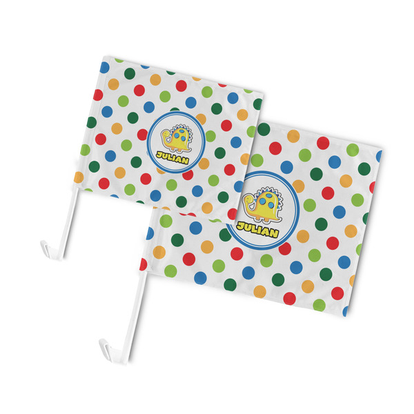 Dots & Dinosaur Car Flags - PARENT MAIN (both sizes)