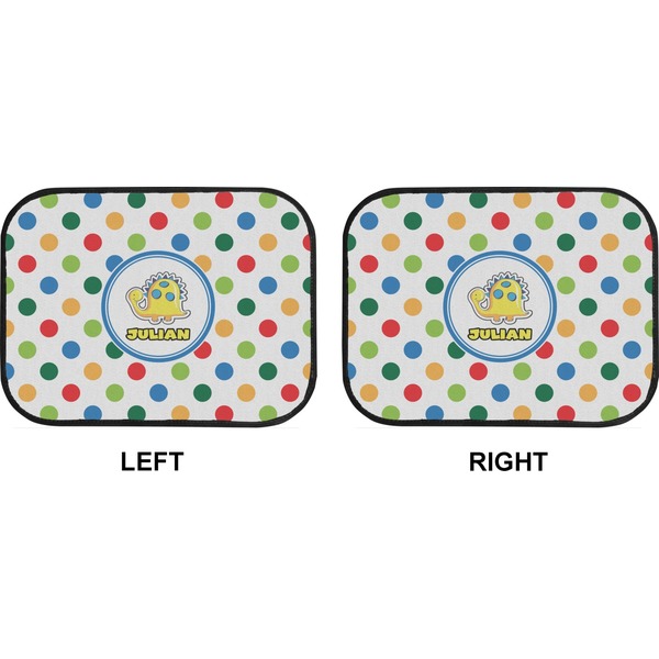 Dots & Dinosaur Car Floor Mats (Back Seat) (Approval)