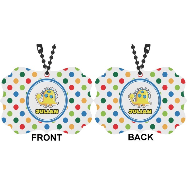 Dots & Dinosaur Car Ornament (Approval)