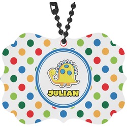 Dots & Dinosaur Rear View Mirror Charm (Personalized)