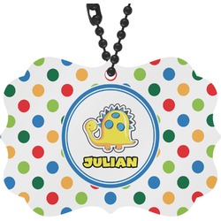 Dots & Dinosaur Rear View Mirror Charm (Personalized)