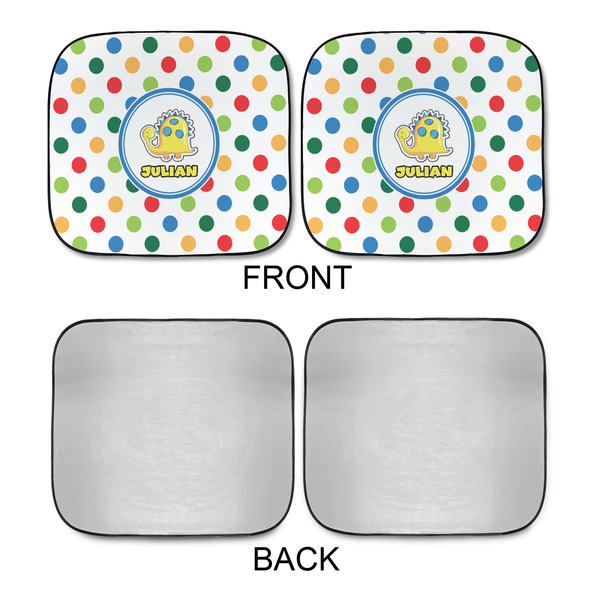 Dots & Dinosaur Car Sun Shades - APPROVAL