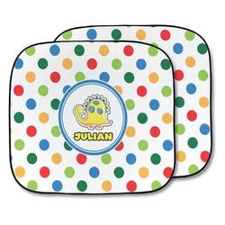 Dots & Dinosaur Car Sun Shade - Two Piece (Personalized)