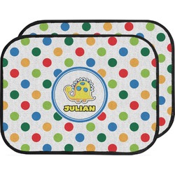Dots & Dinosaur Car Floor Mats (Back Seat) (Personalized)