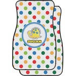 Dots & Dinosaur Car Floor Mats (Front Seat) (Personalized)